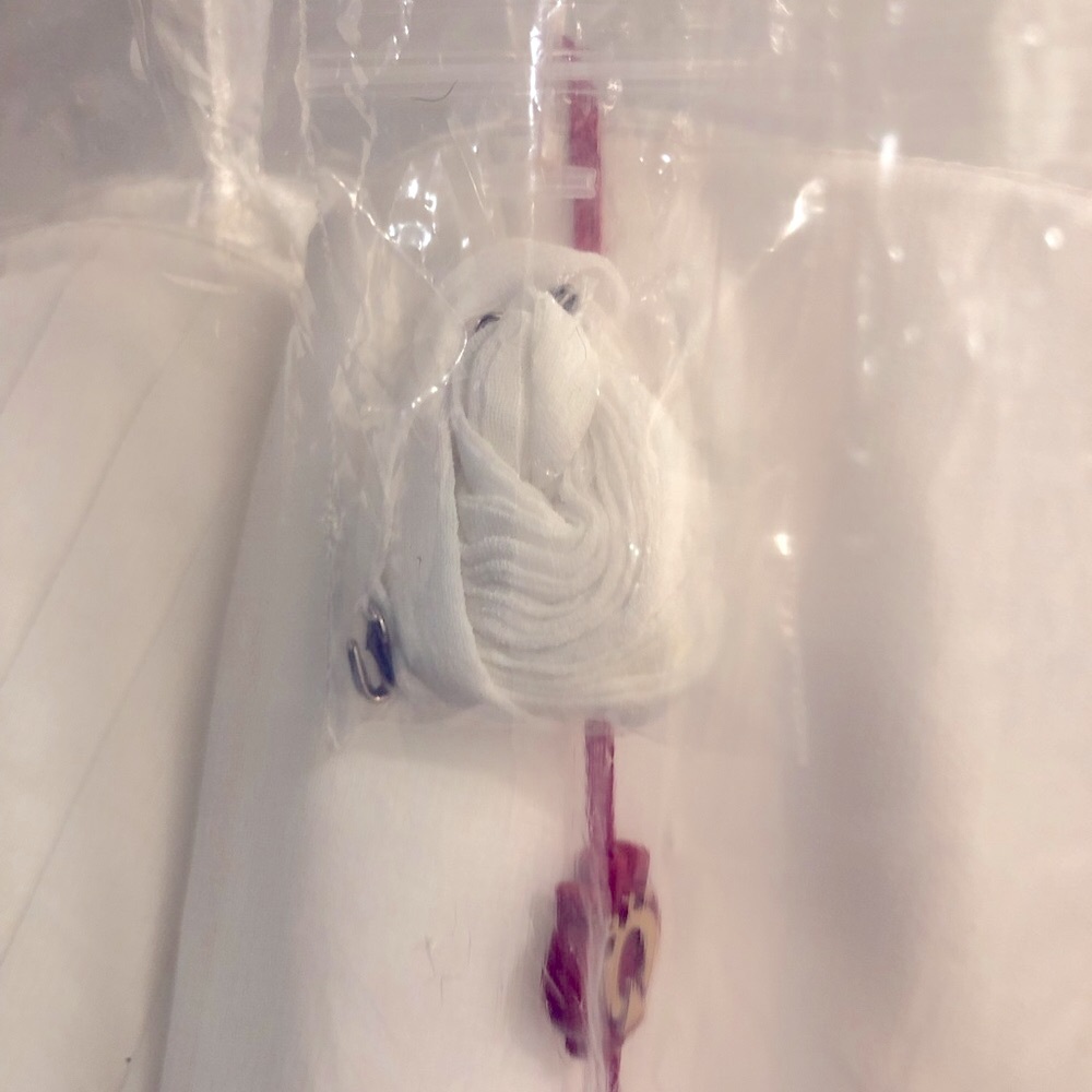 ๐ May Queen Ivory Dress with empire bling waist, extra straps and shawl size 26w - Picture 10 of 16